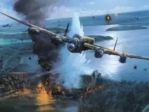 Alternative view of Lancaster Bomber Flight Simulator Experience - The Dambusters